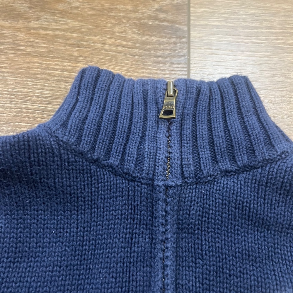 Polo Ralph Lauren Quarter Zip Big Pony Boys Sweater Preppy Warm Winter Sz 6 - Picture 6 of 12